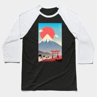 Ikigai in Mt. Fuji Back Print Baseball T-Shirt